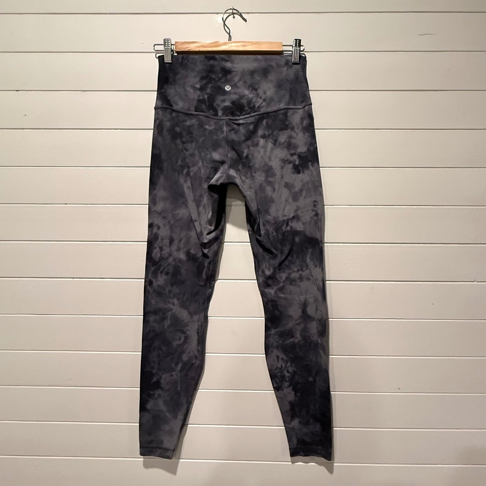 Lululemon Align High Rise Pant Women 8 Graphite Grey Diamond Dye 27" Leggings